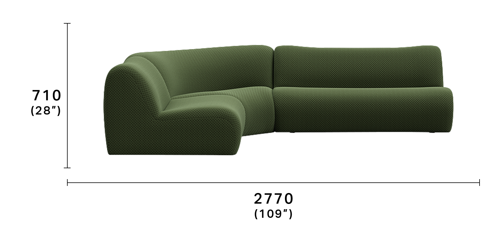 1977 Sofa 3 Modules Curve