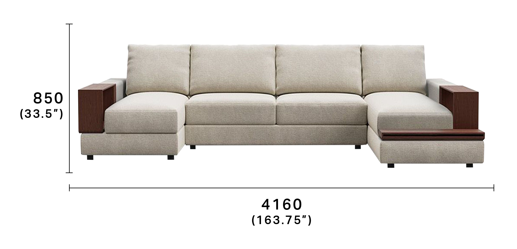 Jasper Sofa 5-Seater with Twin Chaise