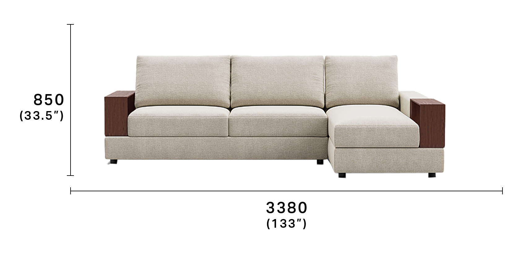 Jasper Sofa 4-Seater with Chaise