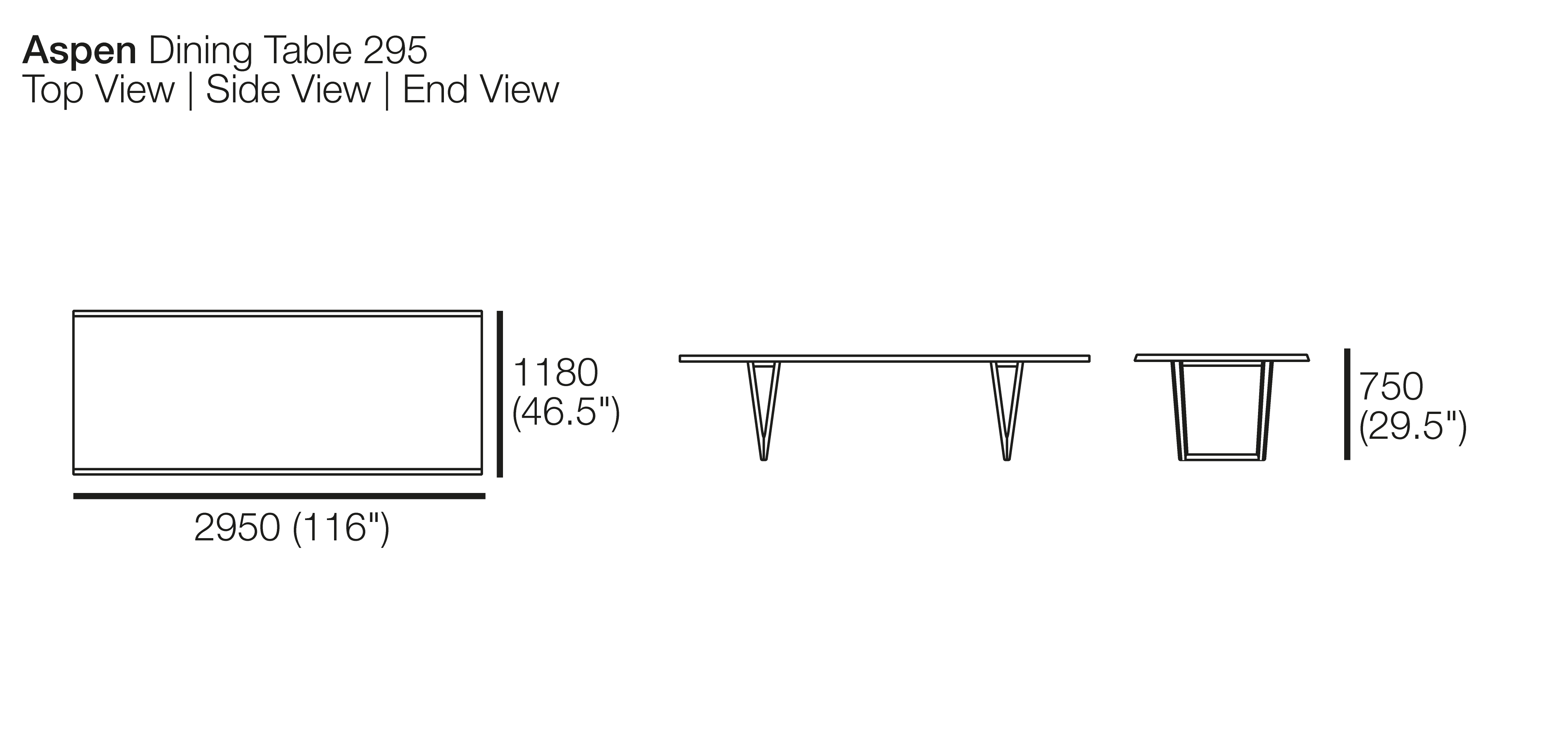 Aspen Dining Table 295